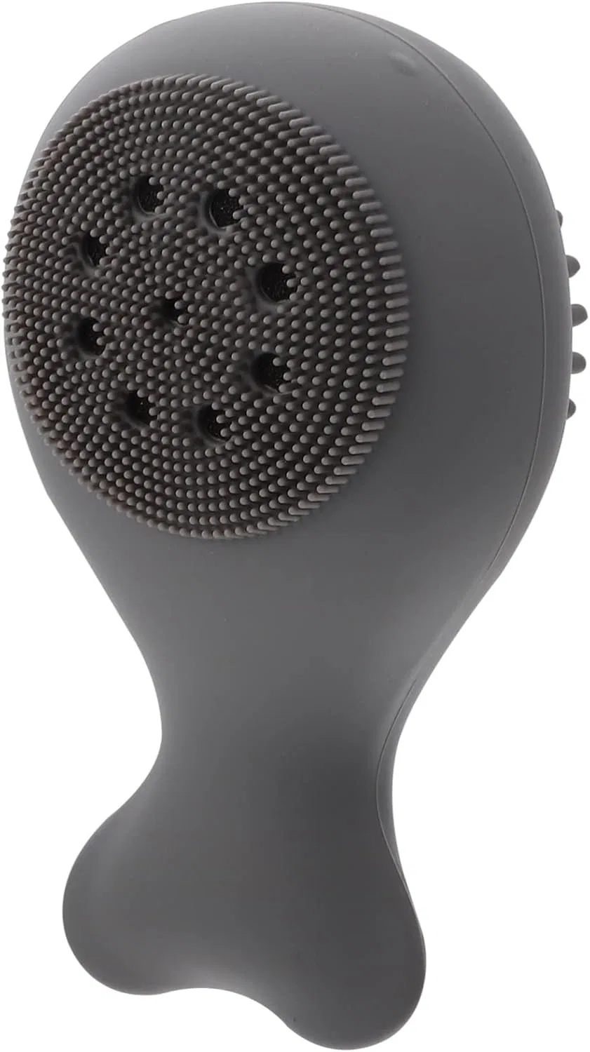 Щетка для тела силиконовая, FONDOTIN, 15x9x5.5 см, Grey