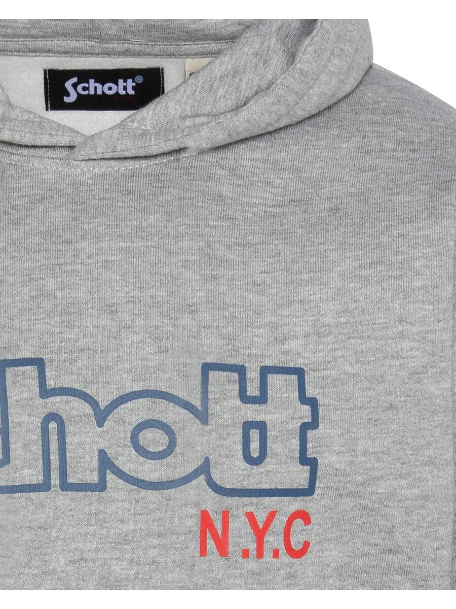 Свитшот Schott NYC серого цвета — фото 3