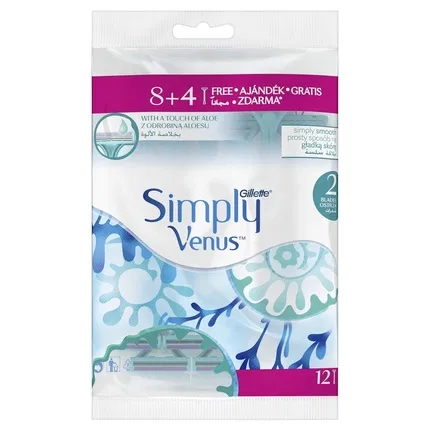 Бритвенные станки одноразовые Gillette Simply Venus 2, 12 шт.