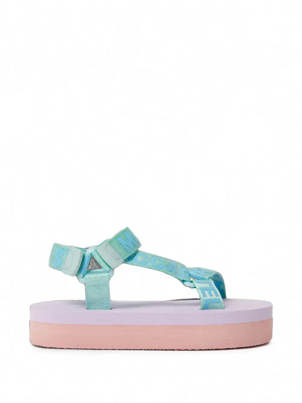 Босоножки на платформе с логотипом Stella McCartney Kids, синий — фото 2