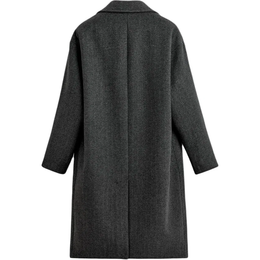 Мужское пальто Coal Gray Suit Collar Moderate ZARA, Coal Gray — фото 3