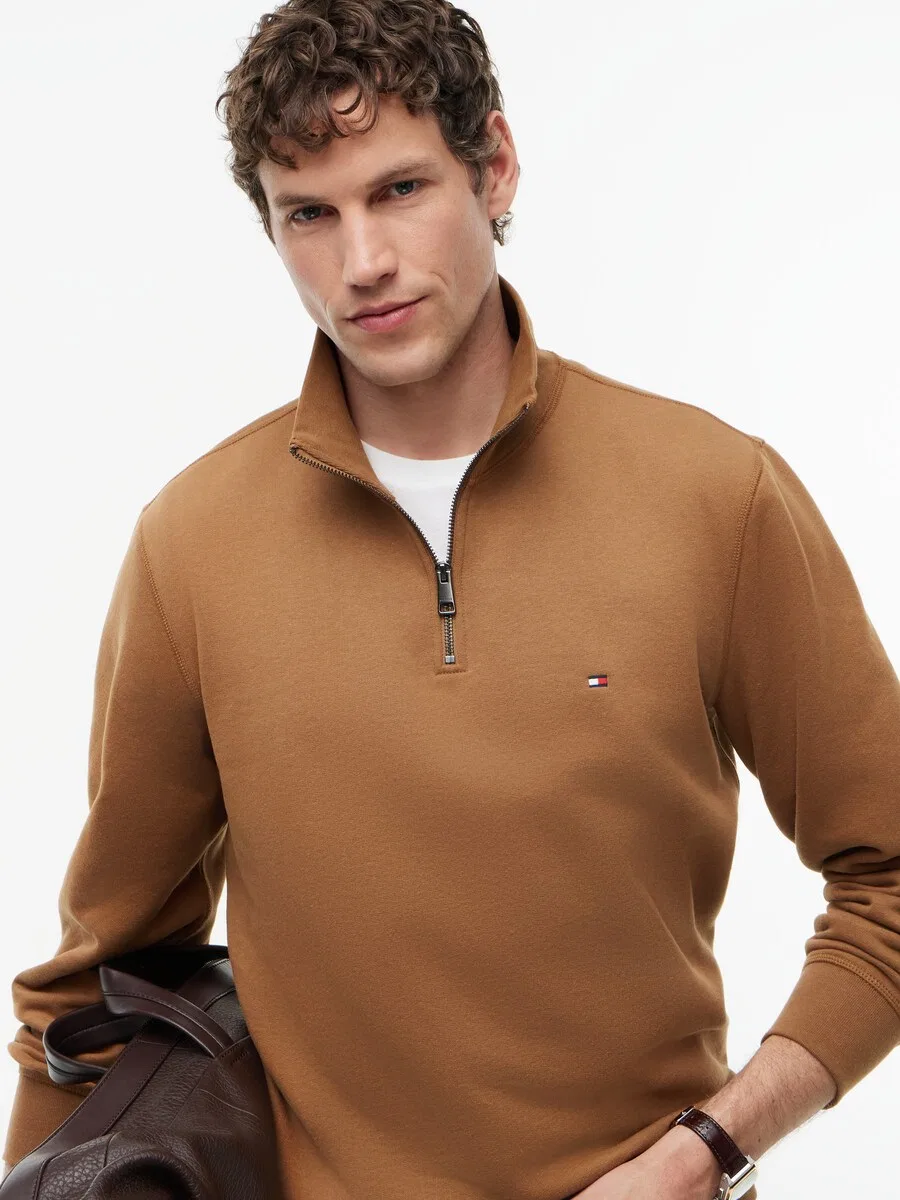 Толстовка TOMMY HILFIGER 'ESSENTIAL' карамельного цвета — фото 3