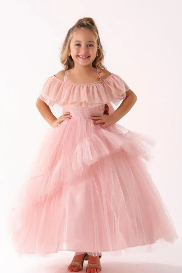 Детское платье для девочек без рукавов Basics Moona Kids, Powder