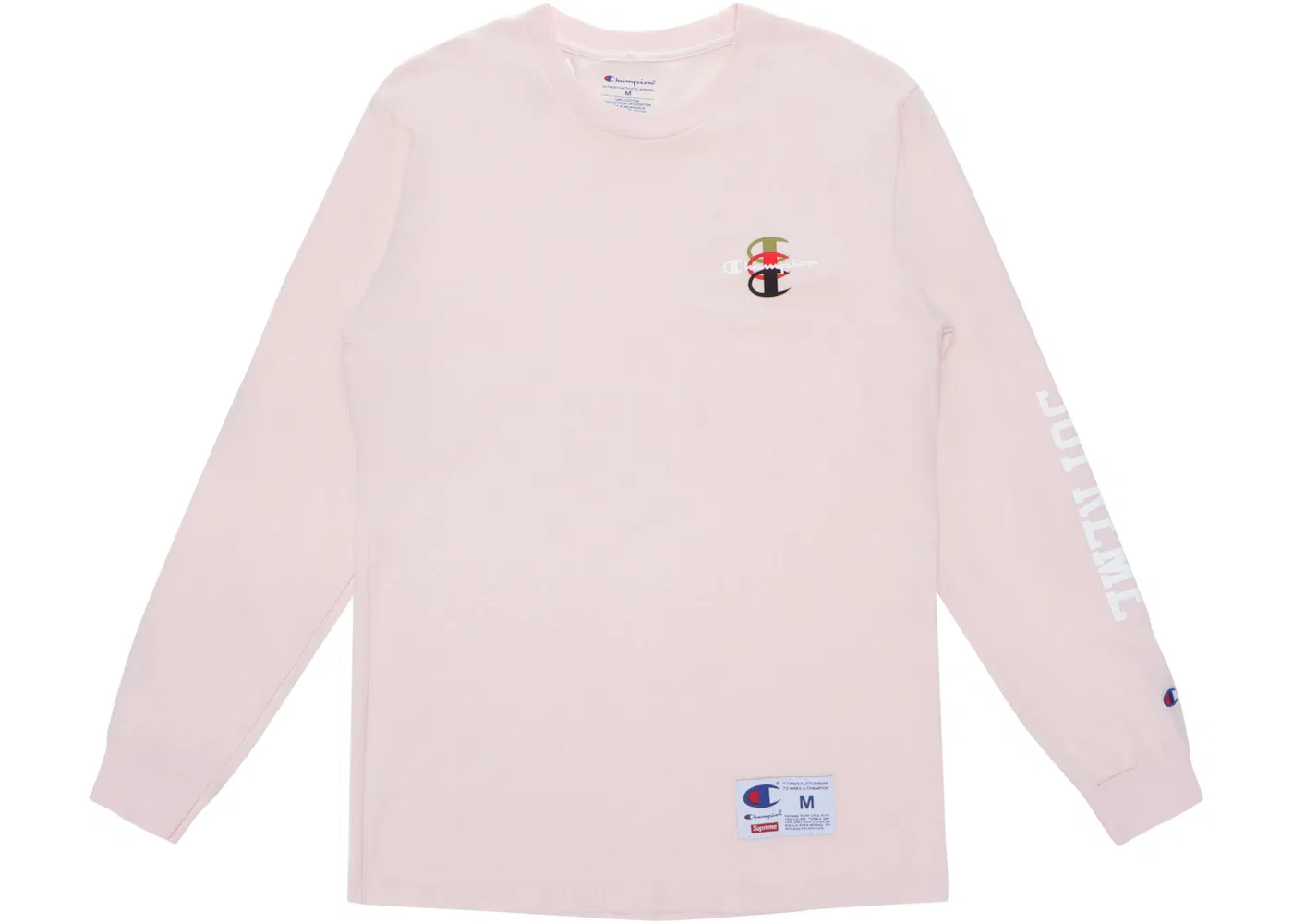 Мужская футболка с длинным рукавом Supreme Champion Stacked C/L, Light Pink