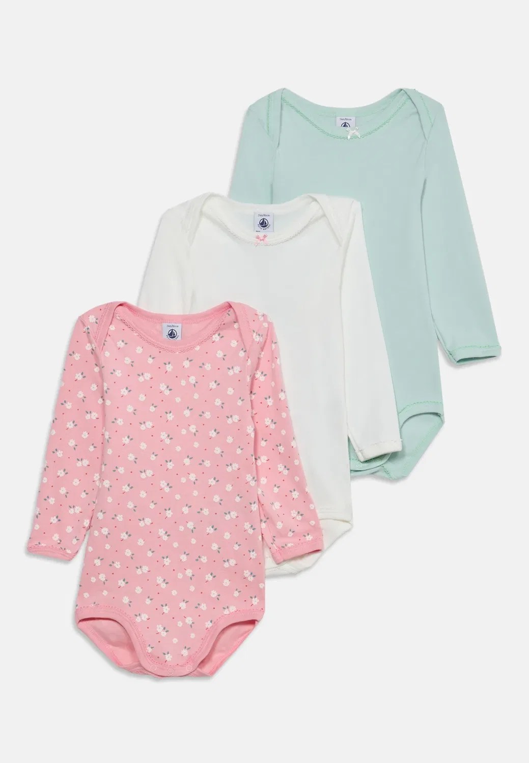 3 кубика - боди Petit Bateau, Pink