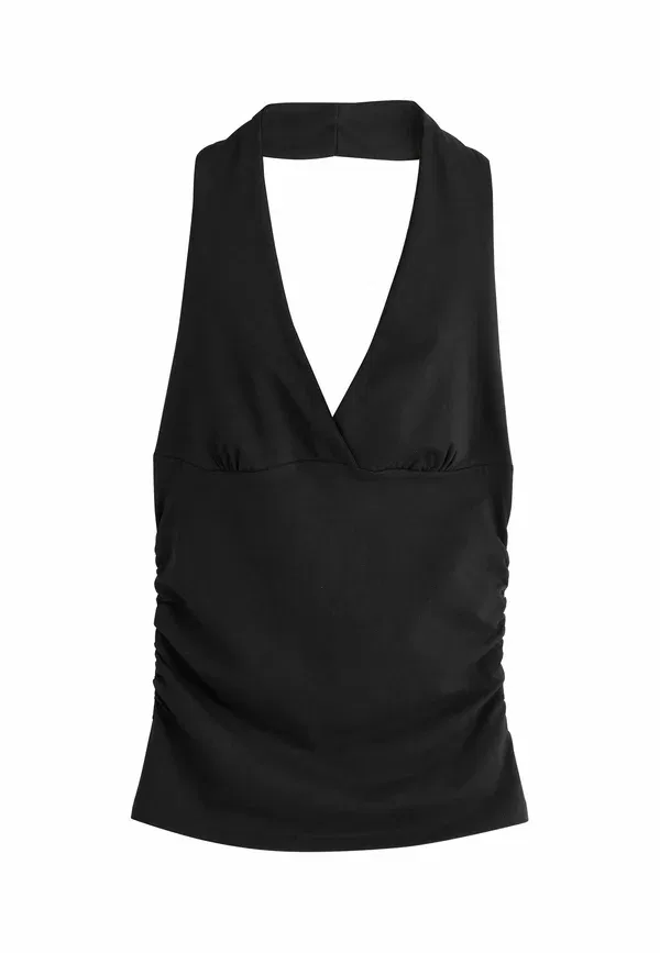 Топ с драпировкой Regular fit Next, черный