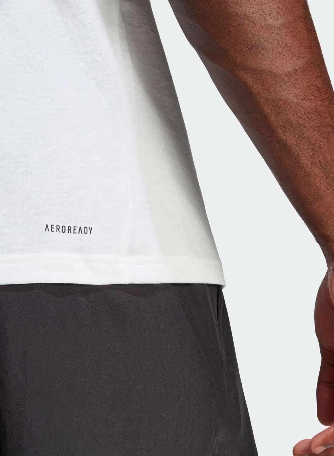 Футболка тренировочная с логотипом Adidas, белый — фото 4
