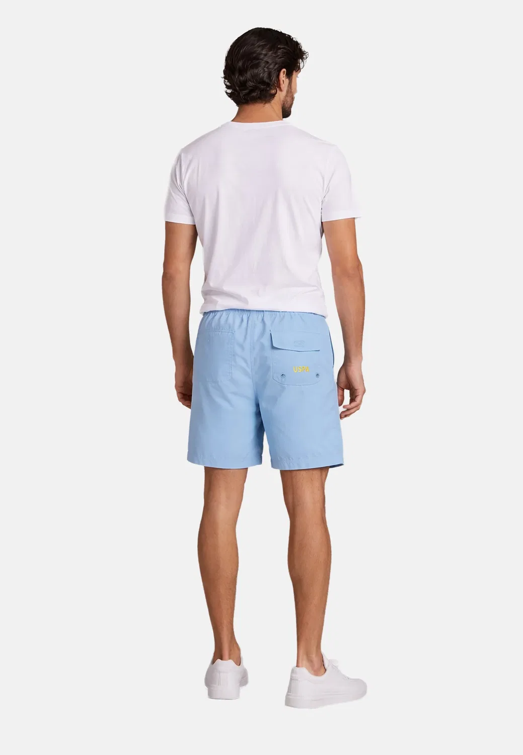 Мужские шорты для плавания спортивные P036 U.S. Polo Assn., Light Blue — фото 4