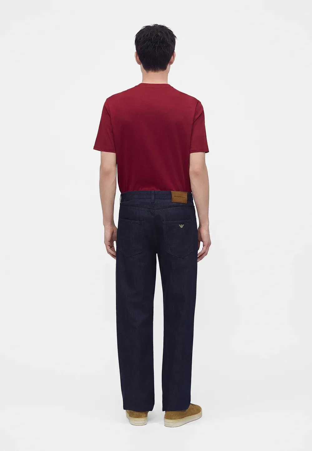 Брюки с карманами - джинсы прямого кроя Emporio Armani, Blue Denim — фото 3