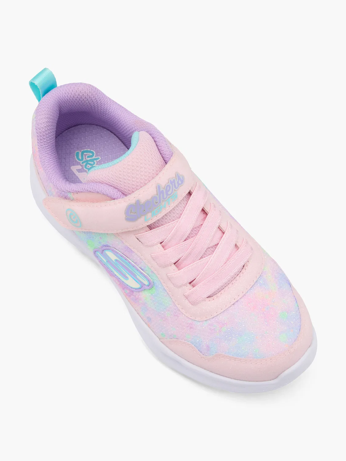 Детские кроссовки со светодиодами Skechers SOLA GLOW, цвет Rose Gold — фото 2