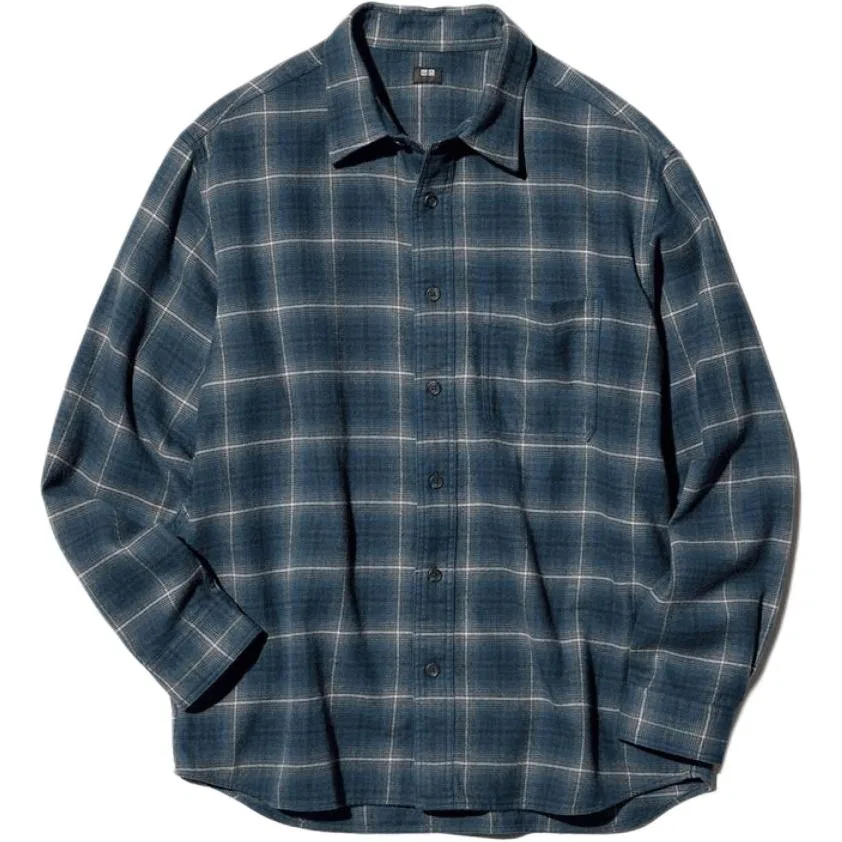 Детская рубашка с длинным рукавом 66 Blue UNIQLO