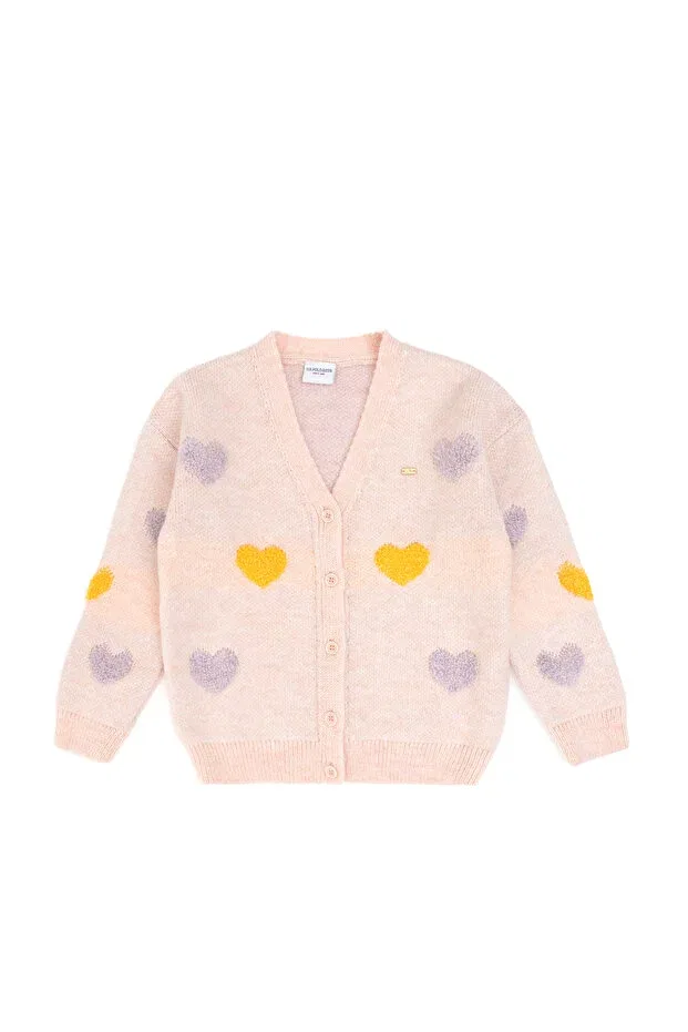 Детский кардиган для девочек хлопковый U.S. Polo Assn., Light Pink