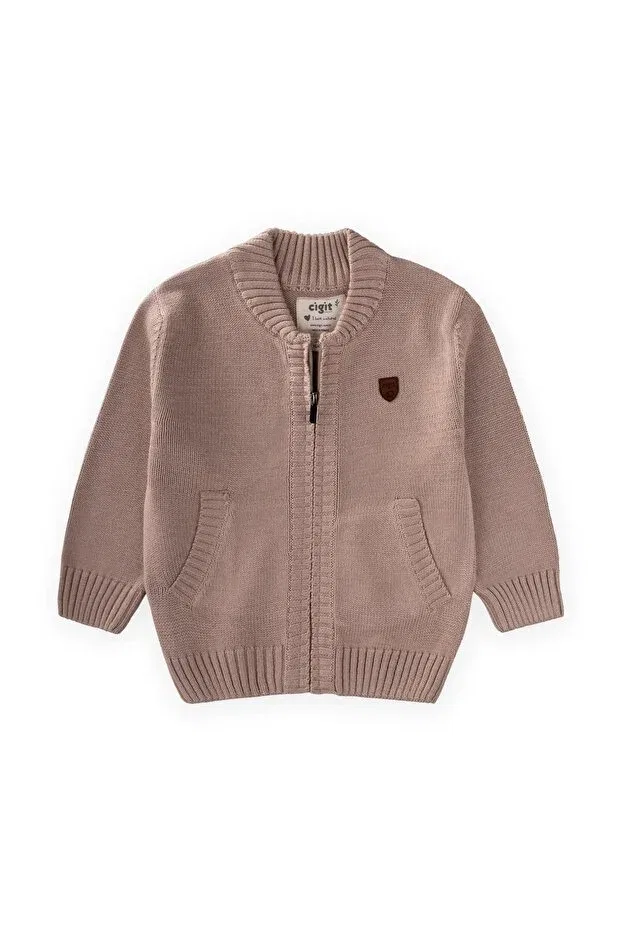 Детский кардиган с принтом Cigit, Beige