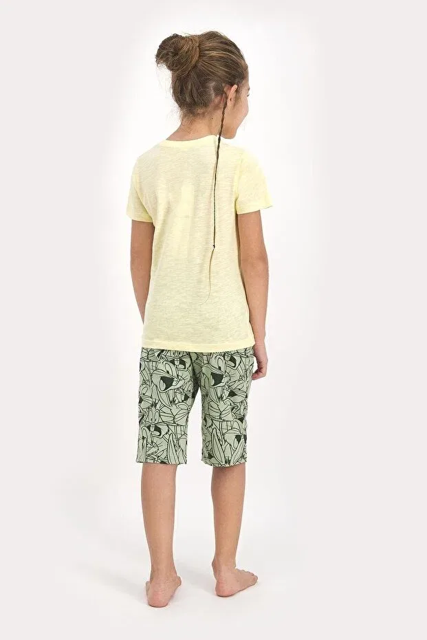 Детский комплект для девочек с принтом Bugs Bunny Capri Set Looney Tunes, Light Yellow — фото 3