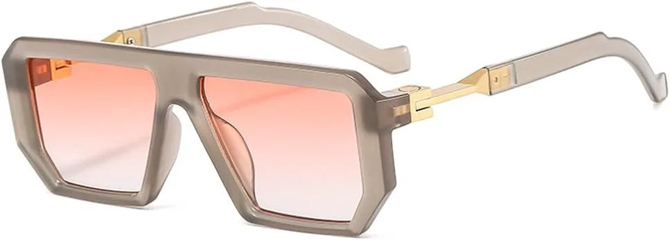 

Ретро-солнцезащитные очки в форме многоугольника и квадрата для женщин, модные очки-гелевые очки, солнцезащитные очки UV400 для мужчин WNCKSQ, Gray Pink Gradient