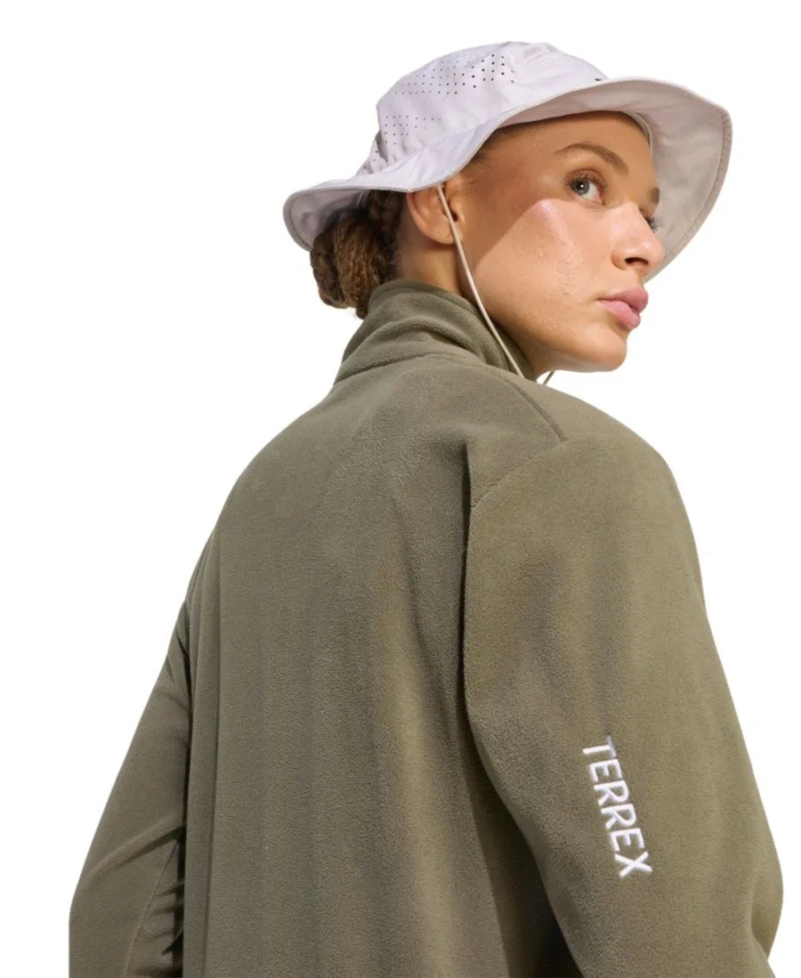Флисовая куртка с полузамком Terrex Multi Essentials adidas, Olive Strata — фото 4