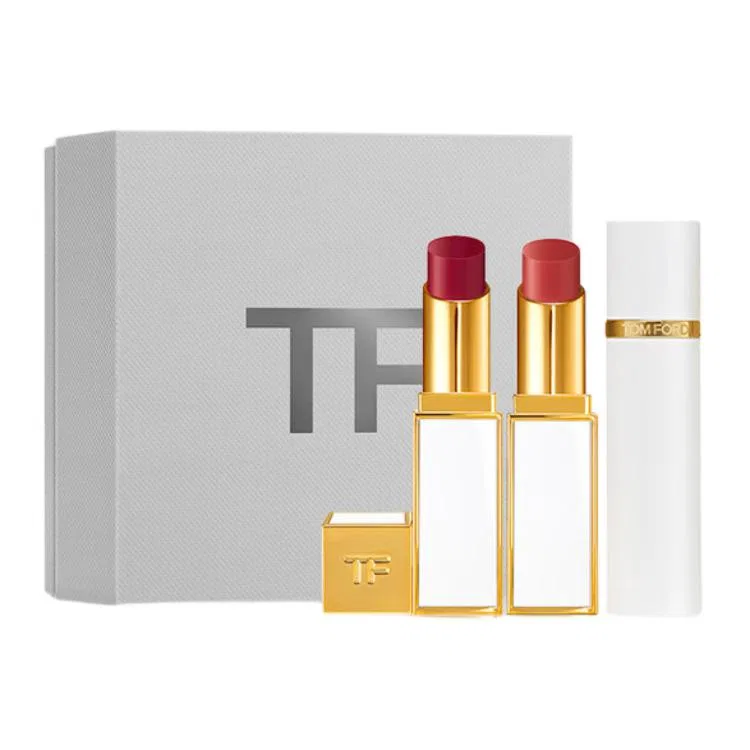 Набор косметики Colored Glaze Radiance, TOM FORD, #03 White Brightening Lip Balm, #20 White Brightening Lip Balm, 10ml White Musk Perfume Sample