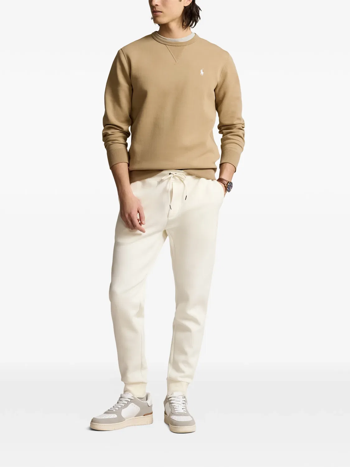 Джемпер с круглым вырезом, вышитый логотип - нейтральный Polo Ralph Lauren, нейтральные — фото 3