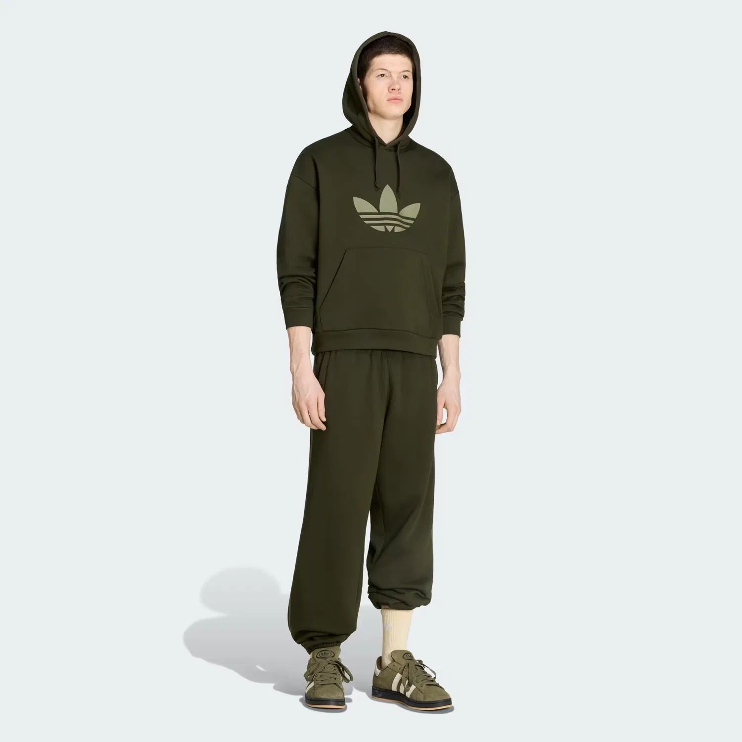 Мужские спортивные штаны свободного кроя Adicolor 3-Stripes Cuffed Adidas Originals, Night Cargo — фото 3