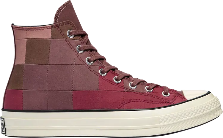 

Кроссовки Converse Chuck 70 High Plant Color Patchwork - Rose Taupe, красный