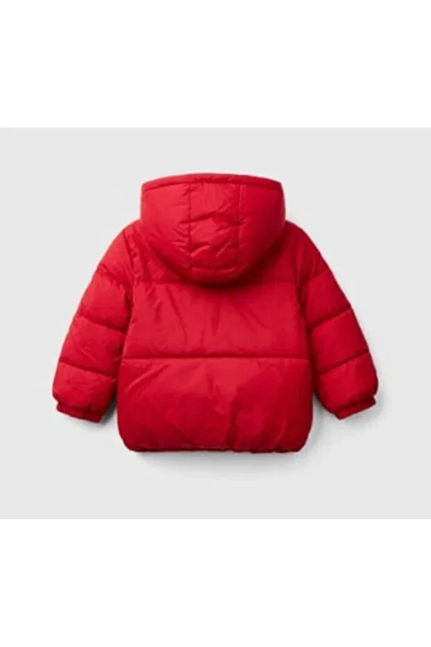 Детское зимнее пальто для мальчиков на молнии United Colors Of Benetton, Red — фото 2