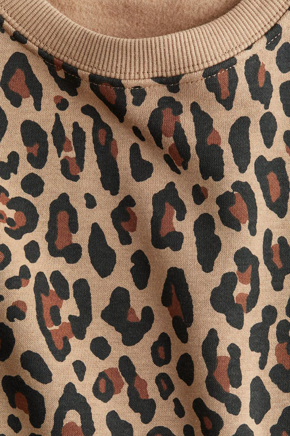 Платье-Толстовка H&M, Beige/Leopardenprint — фото 2