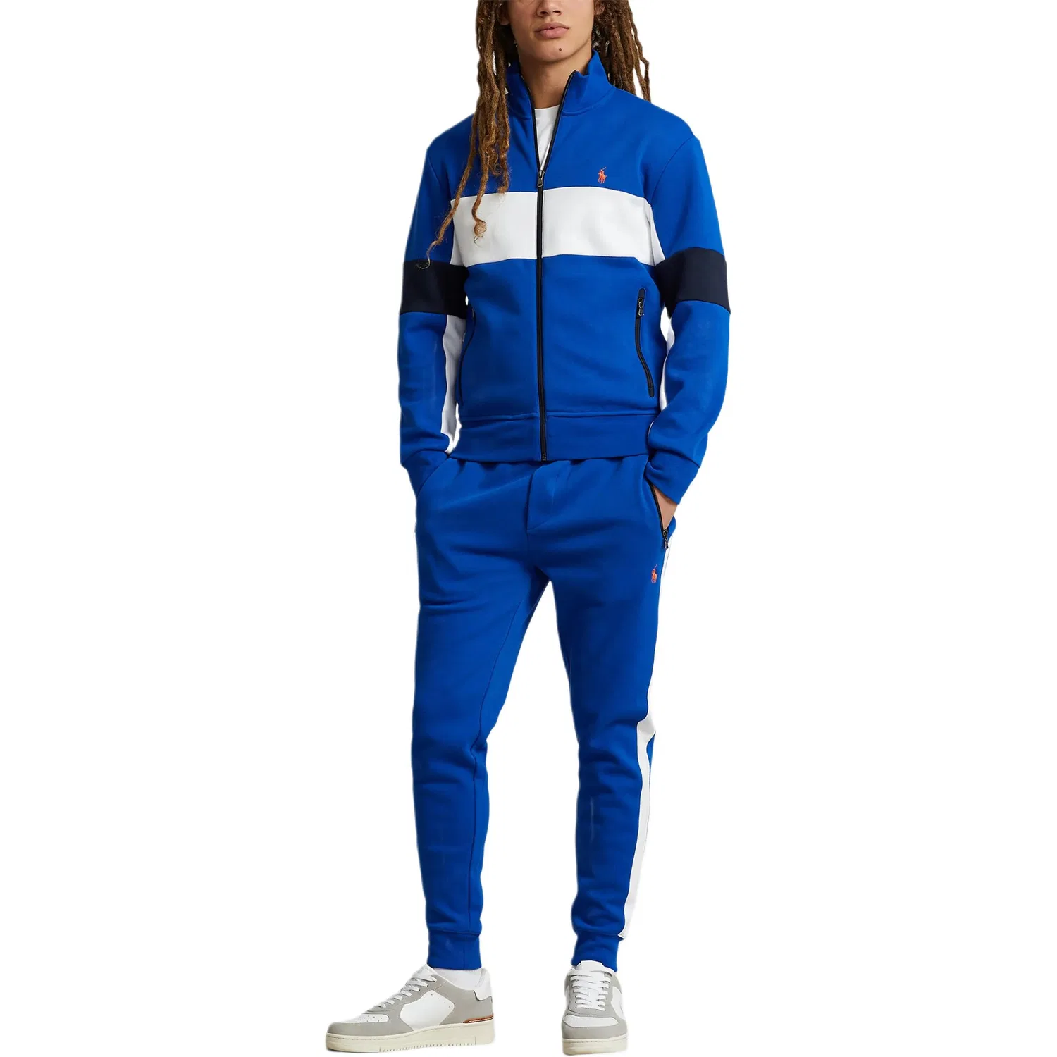 Мужские трикотажные спортивные штаны с манжетами Blue Polo Ralph Lauren — фото 3