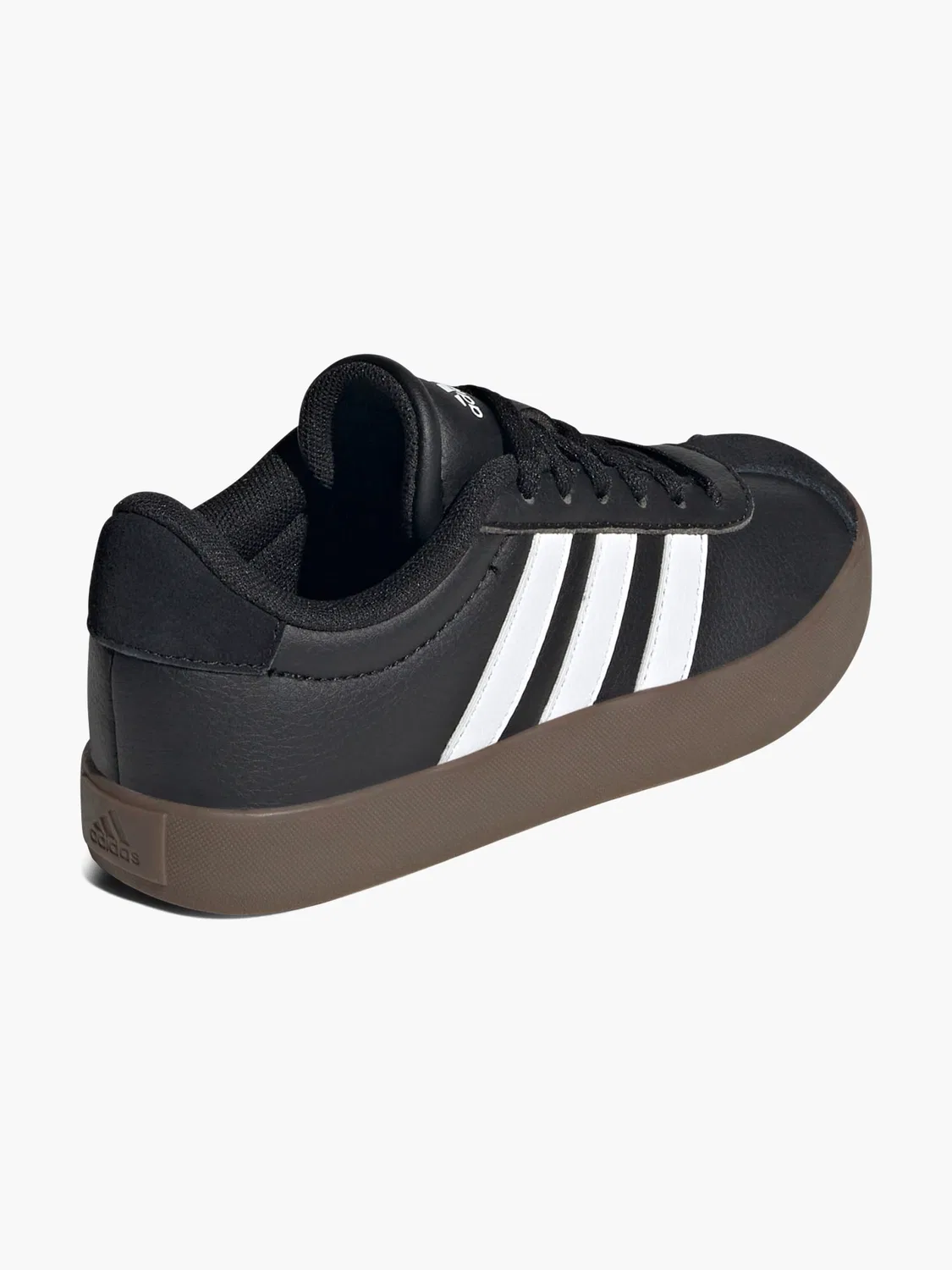 Детские кроссовки на шнуровке VL Court 3.0 Adidas, черный — фото 4
