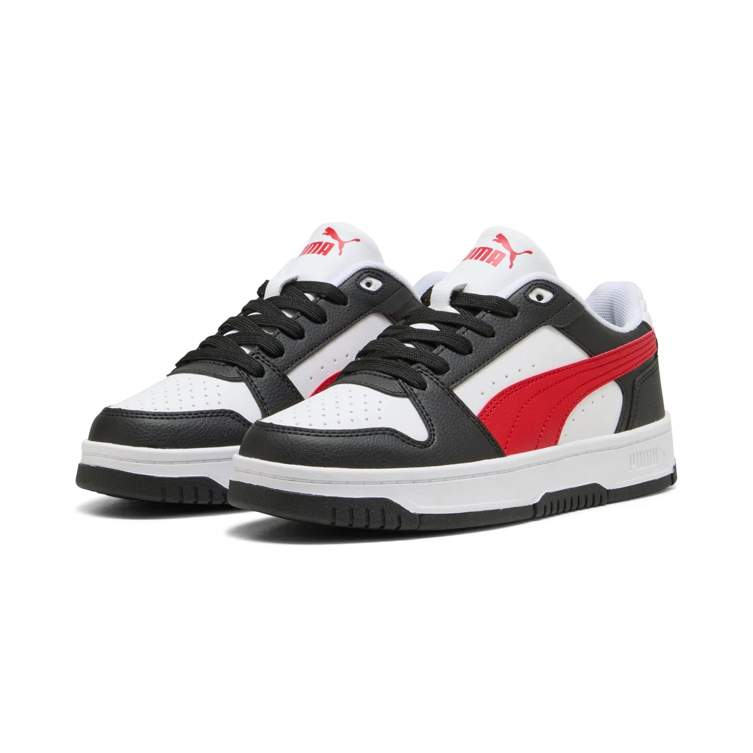 Детские кроссовки динамичные на шнуровке PUMA, Black/Red/White