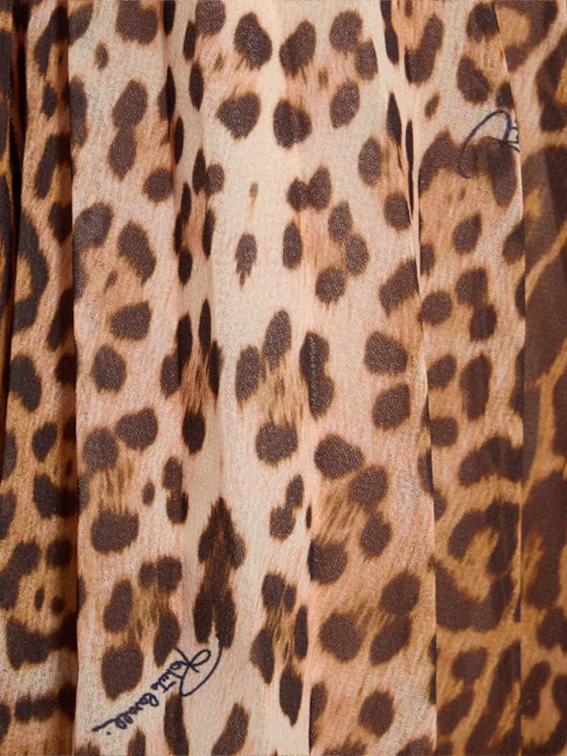 Юбка плиссе с принтом ягуара Roberto Cavalli, коричневый — фото 3