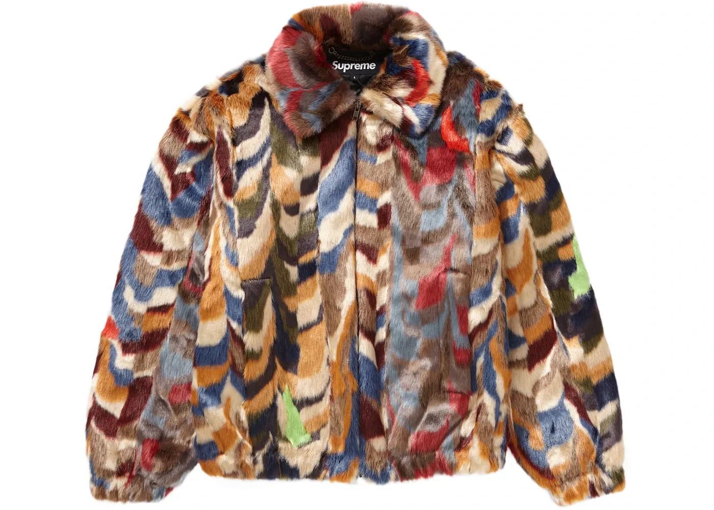 Мужская куртка-бомбер из искусственного меха Multicolor Supreme, Multicolor