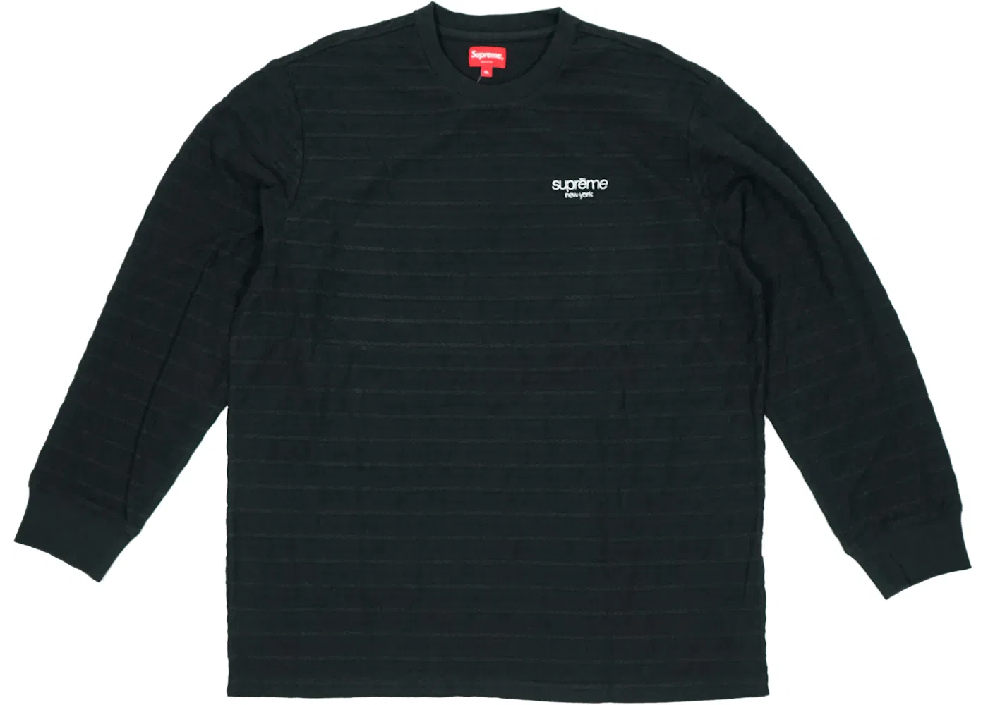 Мужской топ с принтом Rope Stripe L/S Supreme, черный