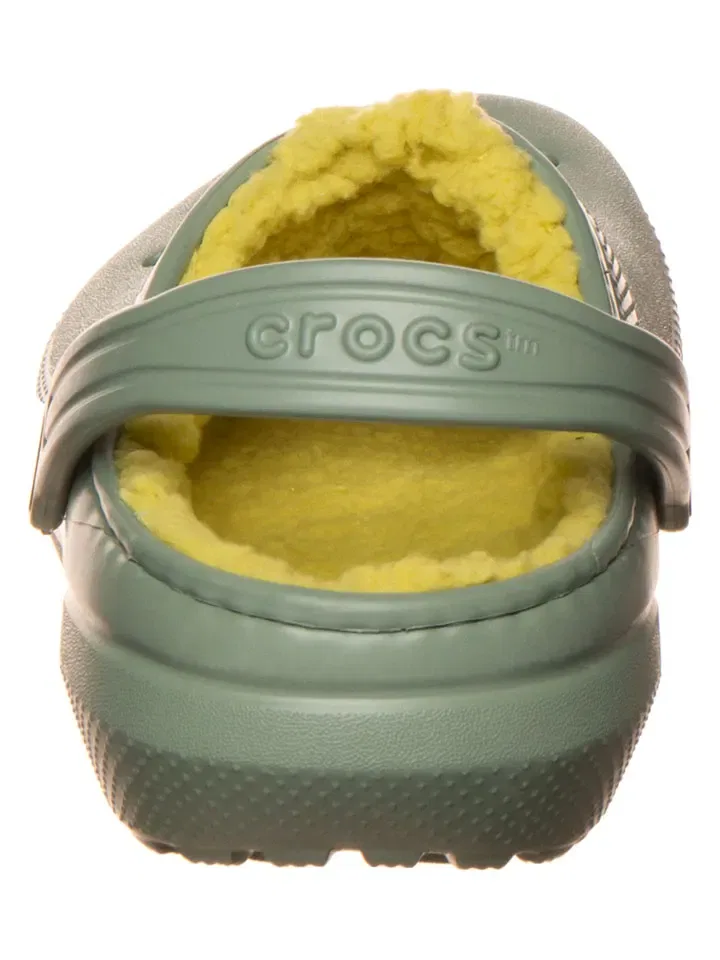 Кроксы Classic Lined Crocs, хаки — фото 3