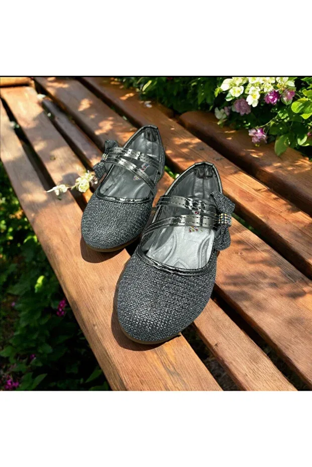 Детские балетки для девочек из искусственной кожи Hızlı Al, Gray-Smoked-Simmed — фото 3