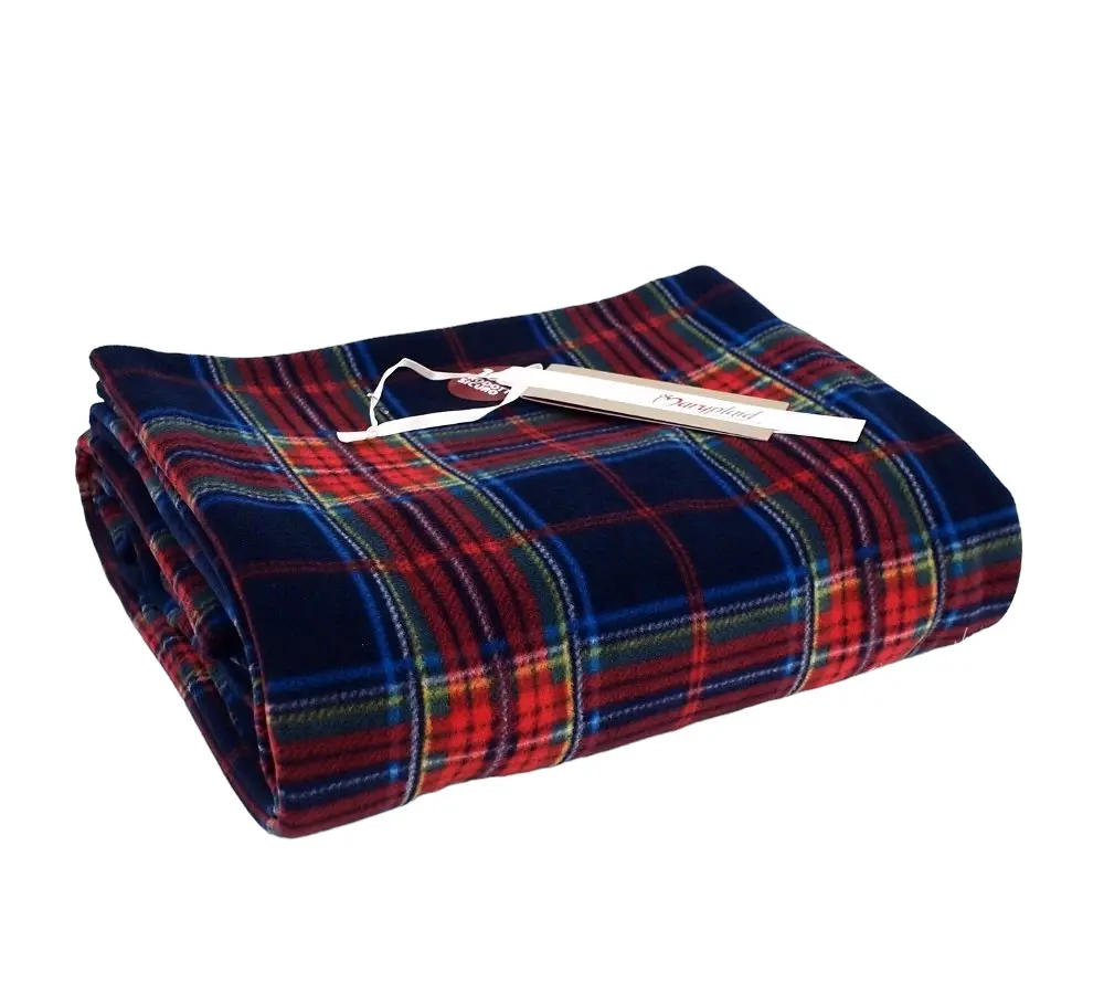

Плед Maryplaid Single Scottish Tartan 160×210, красно-синий