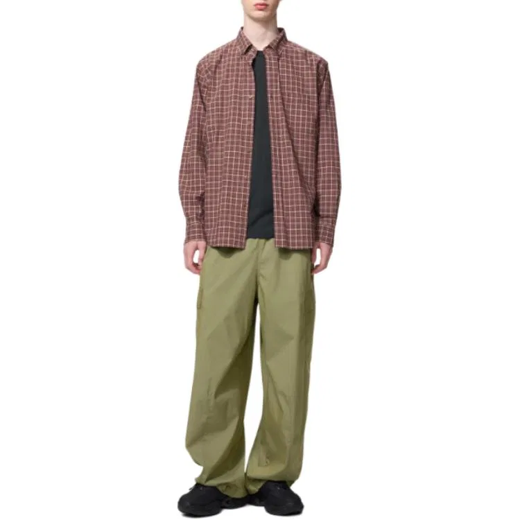 Мужская рубашка свободного кроя Burgundy UNIQLO, Размер 18 — фото 4
