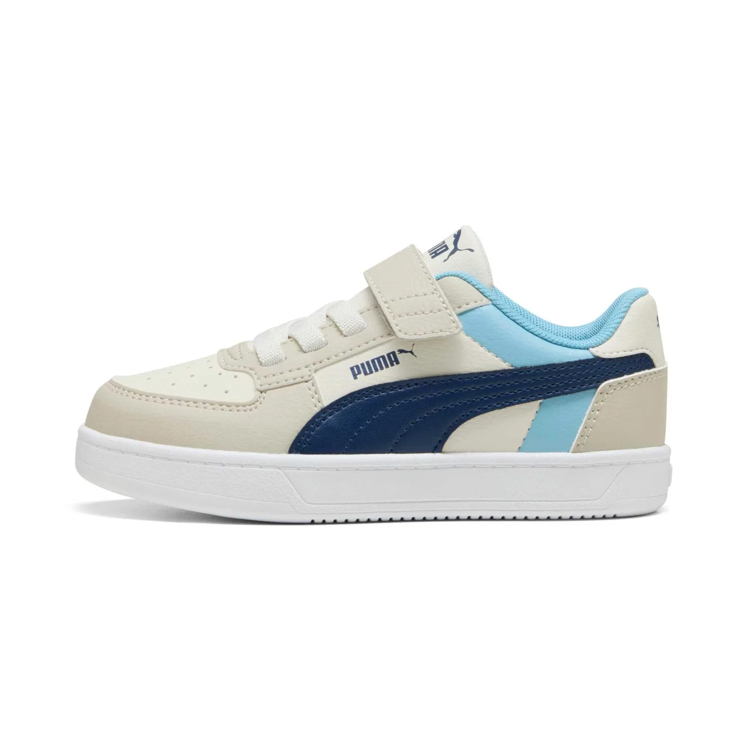 Детские кроссовки для мальчиков с синтетическим верхом PUMA Caven 2.0 Block Ac+ Ps PUMA, Desert Dust Persian Blue Aqua Green