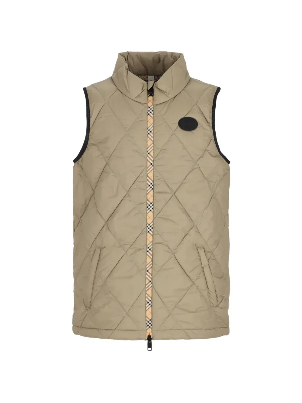 Стеганый жилет Burberry Kids, бежевый