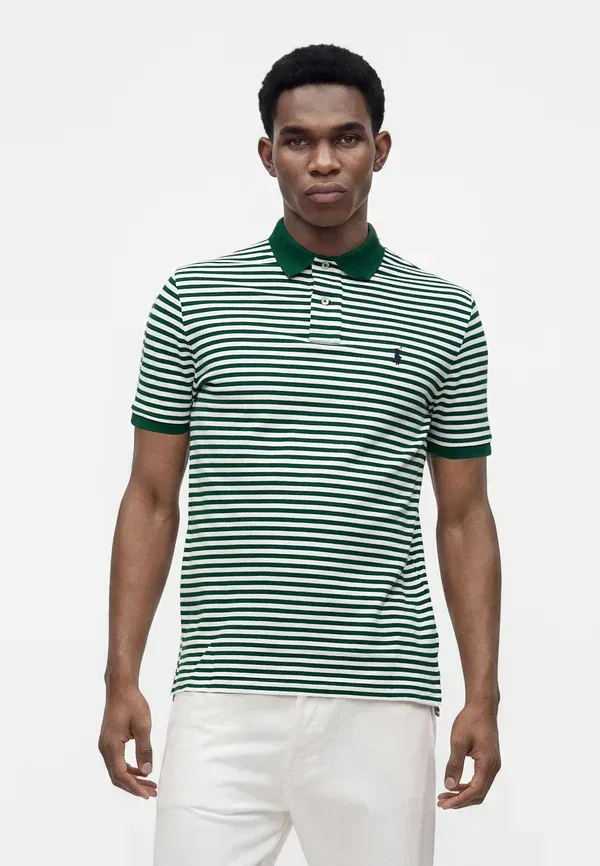 Поло хлопковое плетение пике Polo Ralph Lauren, New Forest/White, белый