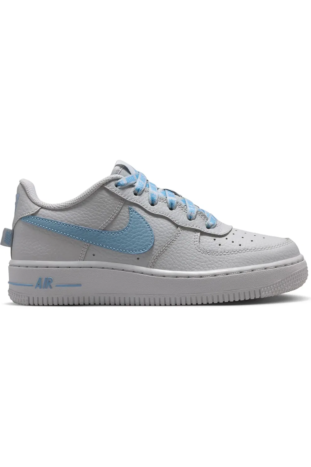 Детские кроссовки баскетбольные Air Force 1 Low Nike, Wolf Grey/Work Blue — фото 2
