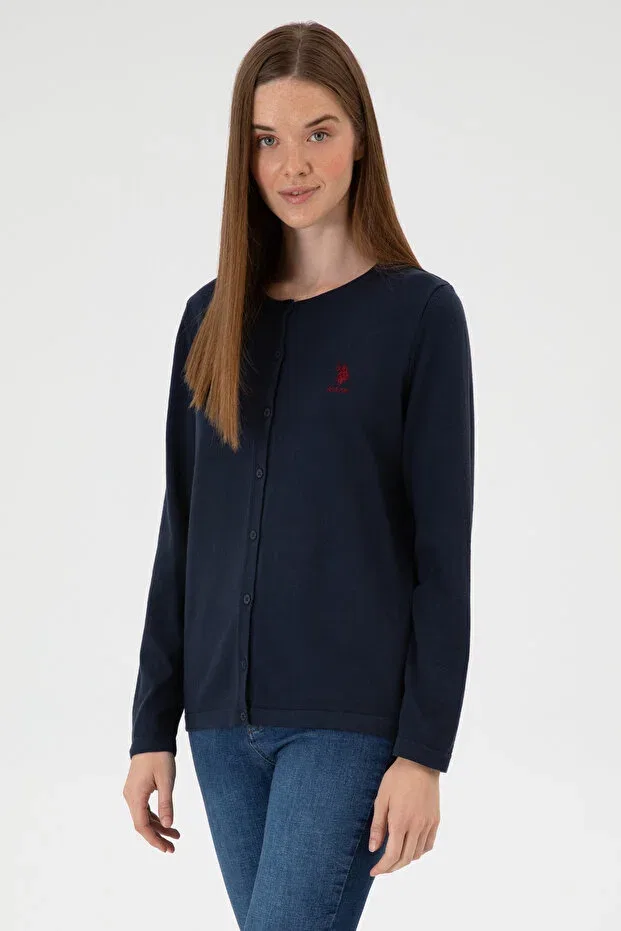 Женский кардиган с длинным рукавом U.S. Polo Assn., Navy Blue — фото 3