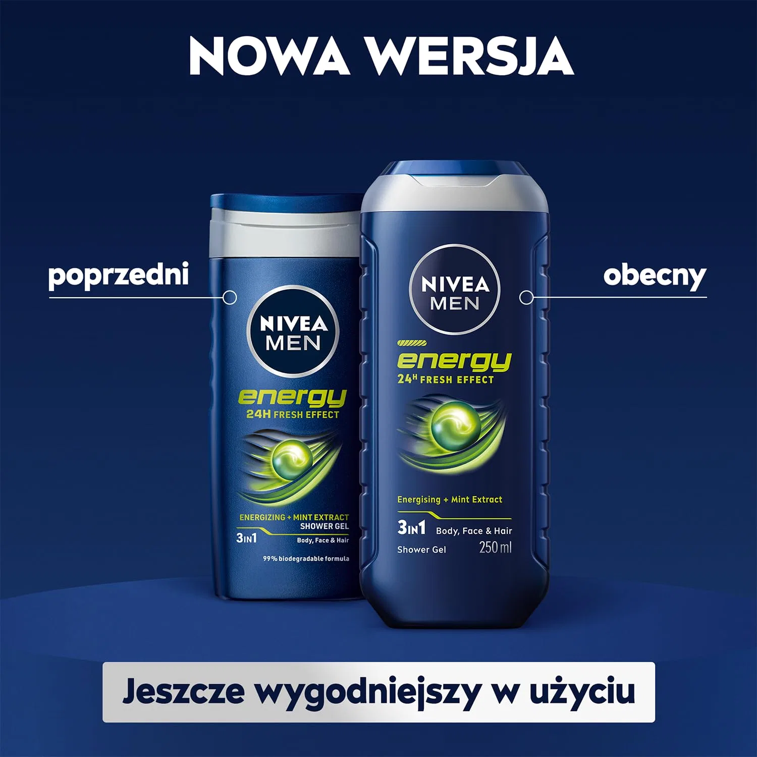 Гель для душа Energy, NIVEA, 250 мл, Mint — фото 3