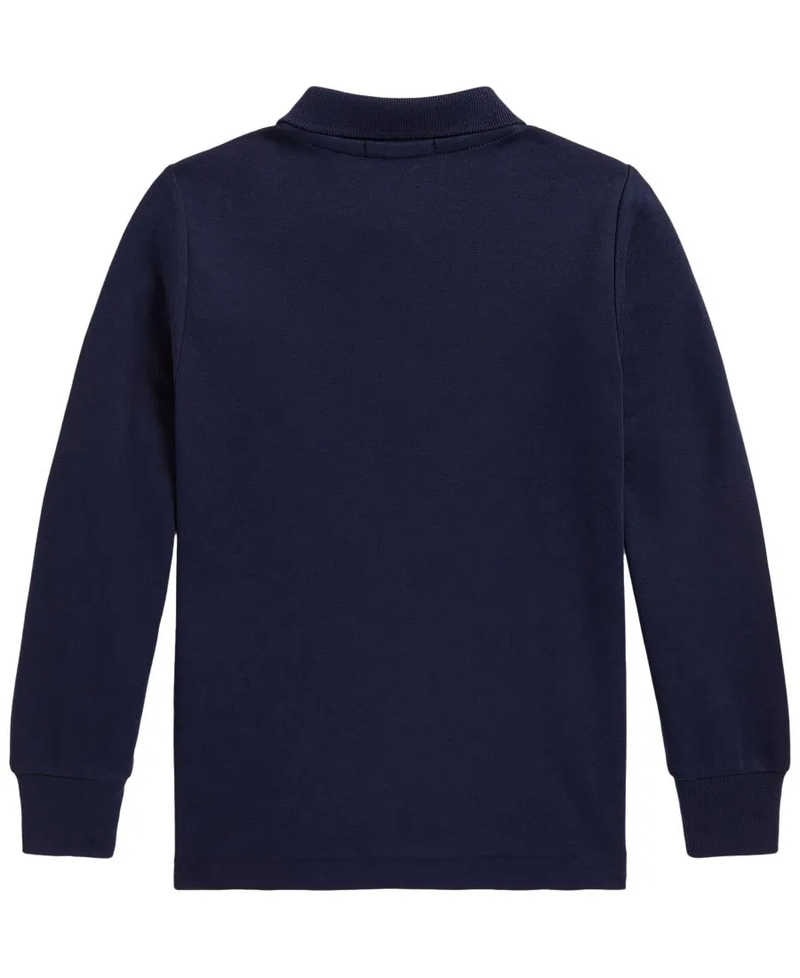 Детская рубашка-поло с длинным рукавом из мягкого хлопка Polo Ralph Lauren, Refined Navy C5229 — фото 2