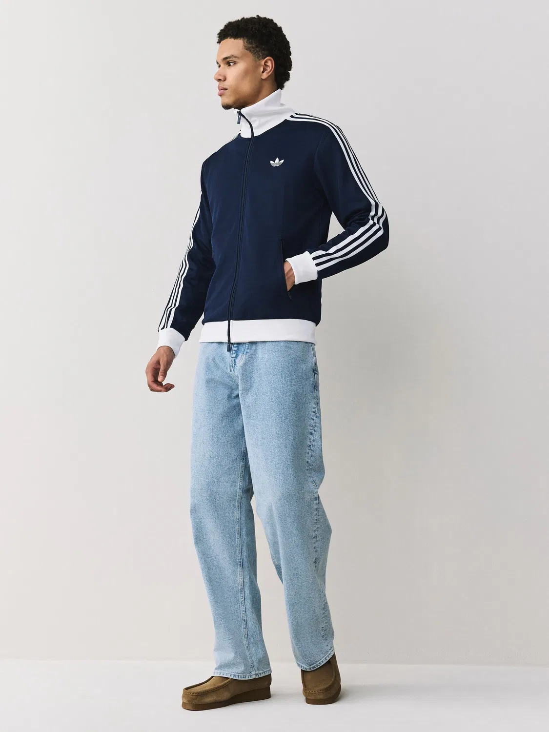 Синяя классическая куртка adidas Originals — фото 2