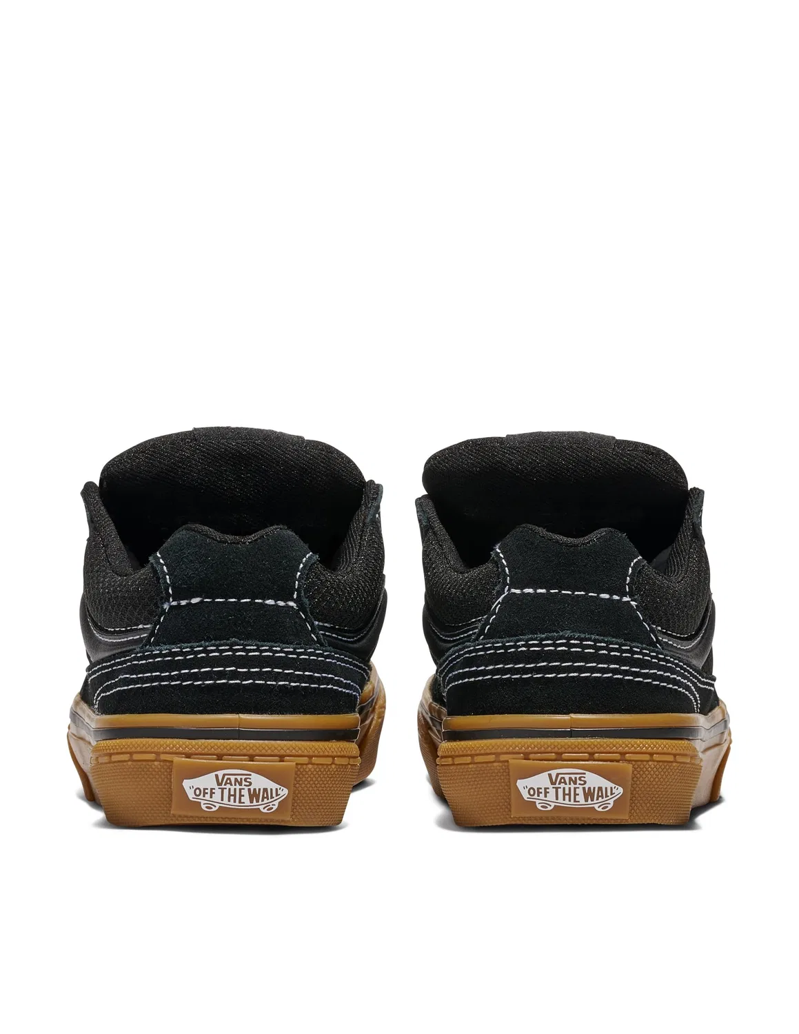 Детские кроссовки для мальчиков с закрытым носком Caldrone Vans, Suede Mesh Black Gum — фото 3