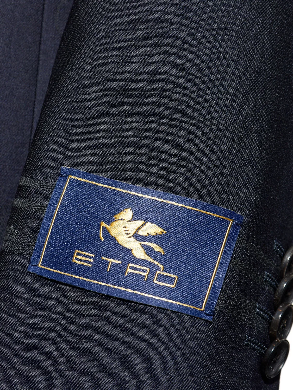 Пиджак из шерсти с одинарной застежкой ETRO, синий — фото 3