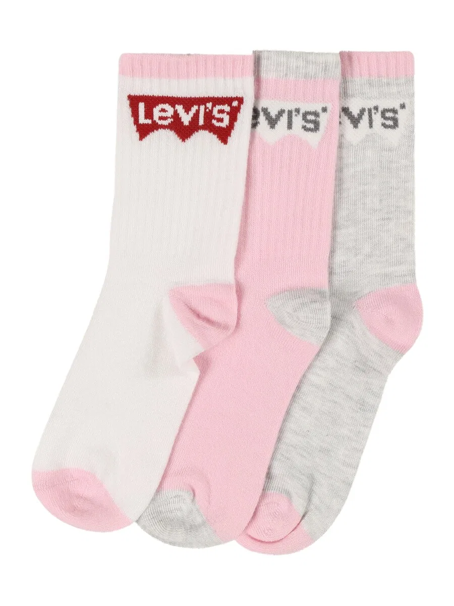 Детские носки в серо-розовом и белом цветах с пятнистым рисунком Levi'S Kids