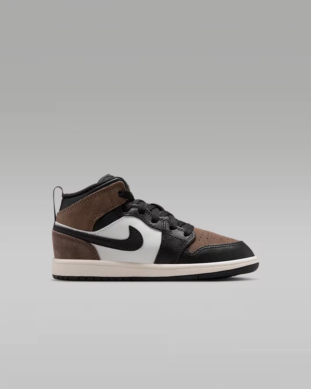 Детские кроссовки Jordan 1 Mid, Black/Palomino/University Red/Phantom — фото 3