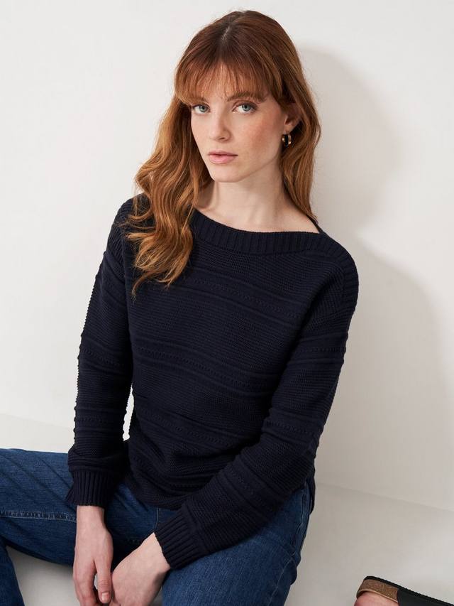 

Джемпер в полоску от тали Crew Clothing, цвет Navy Blue