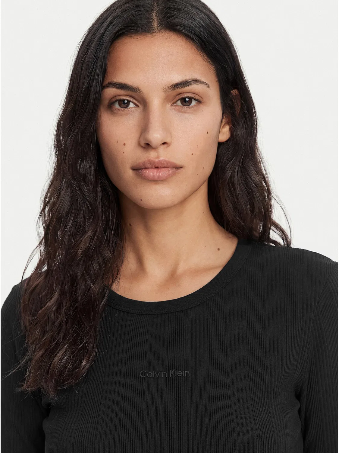Женская футболка приталенного кроя Varigated Calvin Klein, черный — фото 4